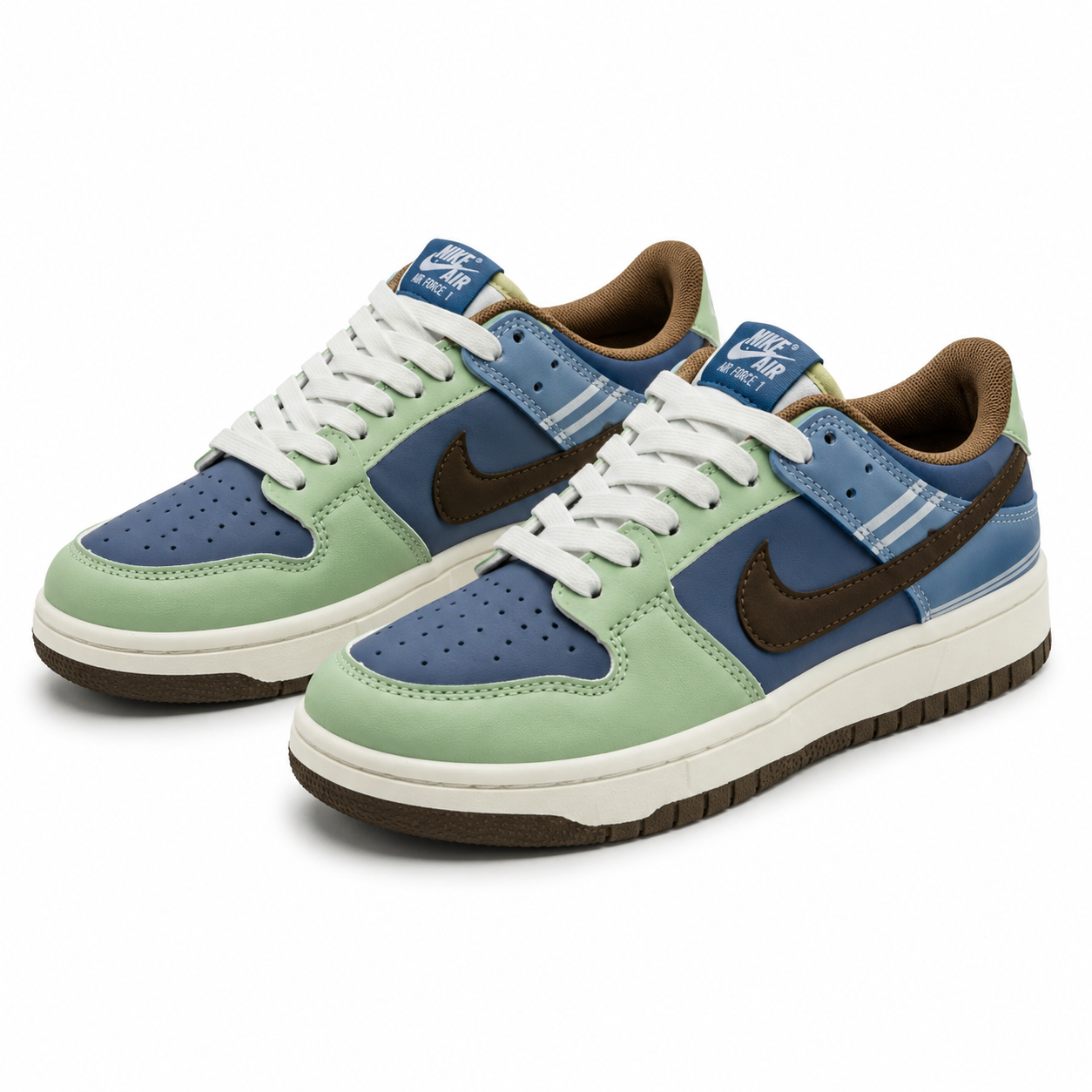 کتونی Nike Dunk Low زنانه قهوه ای آبی سبز