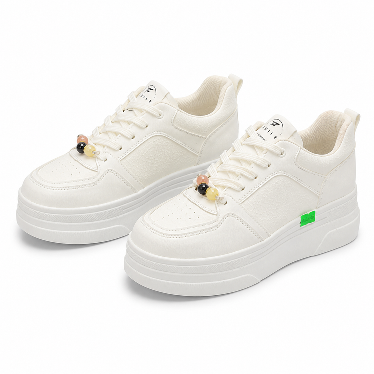 کتونی لژدار زنانه مرواریدی | Pearl Detail Platform Sneakers