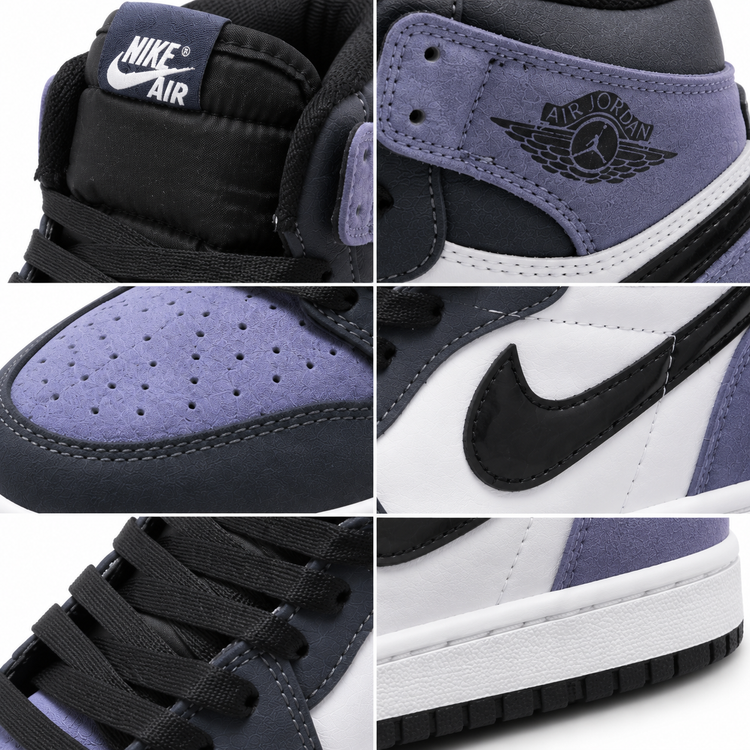 کتونی نایک جردن وان ساق بلند بنفش مشکی | Nike Air Jordan 1