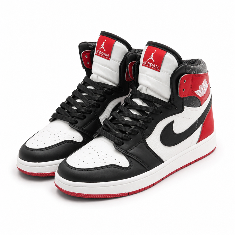 کتونی نایک جردن وان قرمز مشکی سفید مدل Air Jordan 1 High Chicago