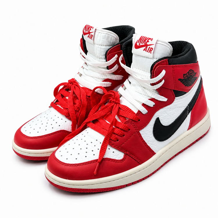 کتونی نایک جردن وان قرمز مشکی سفید مدل Air Jordan 1 High
