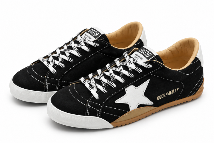 کتونی زنانه Star Patch Sneakers با رویه چرم مصنوعی و ستاره کناری