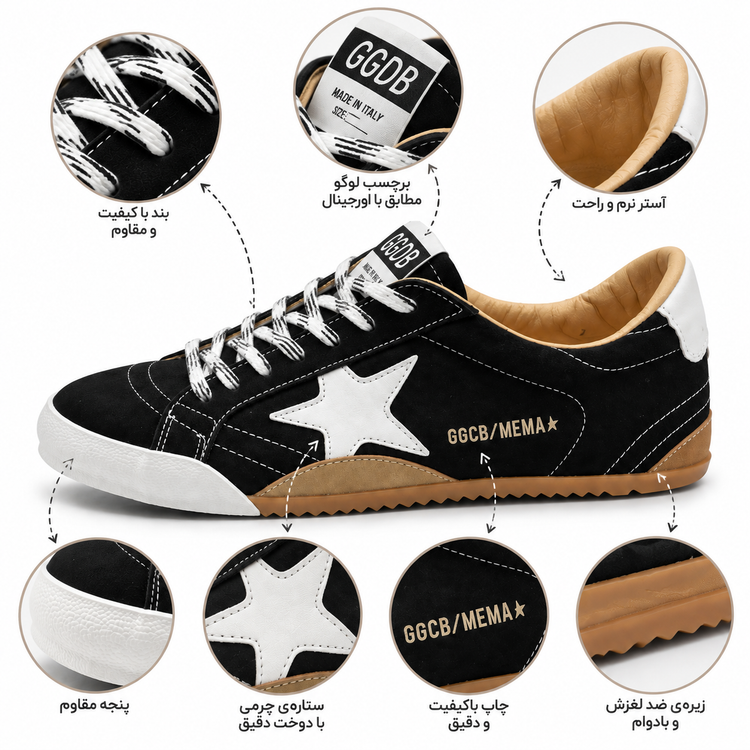 Women’s Star Patch Low Top Sneakers Vintage Style