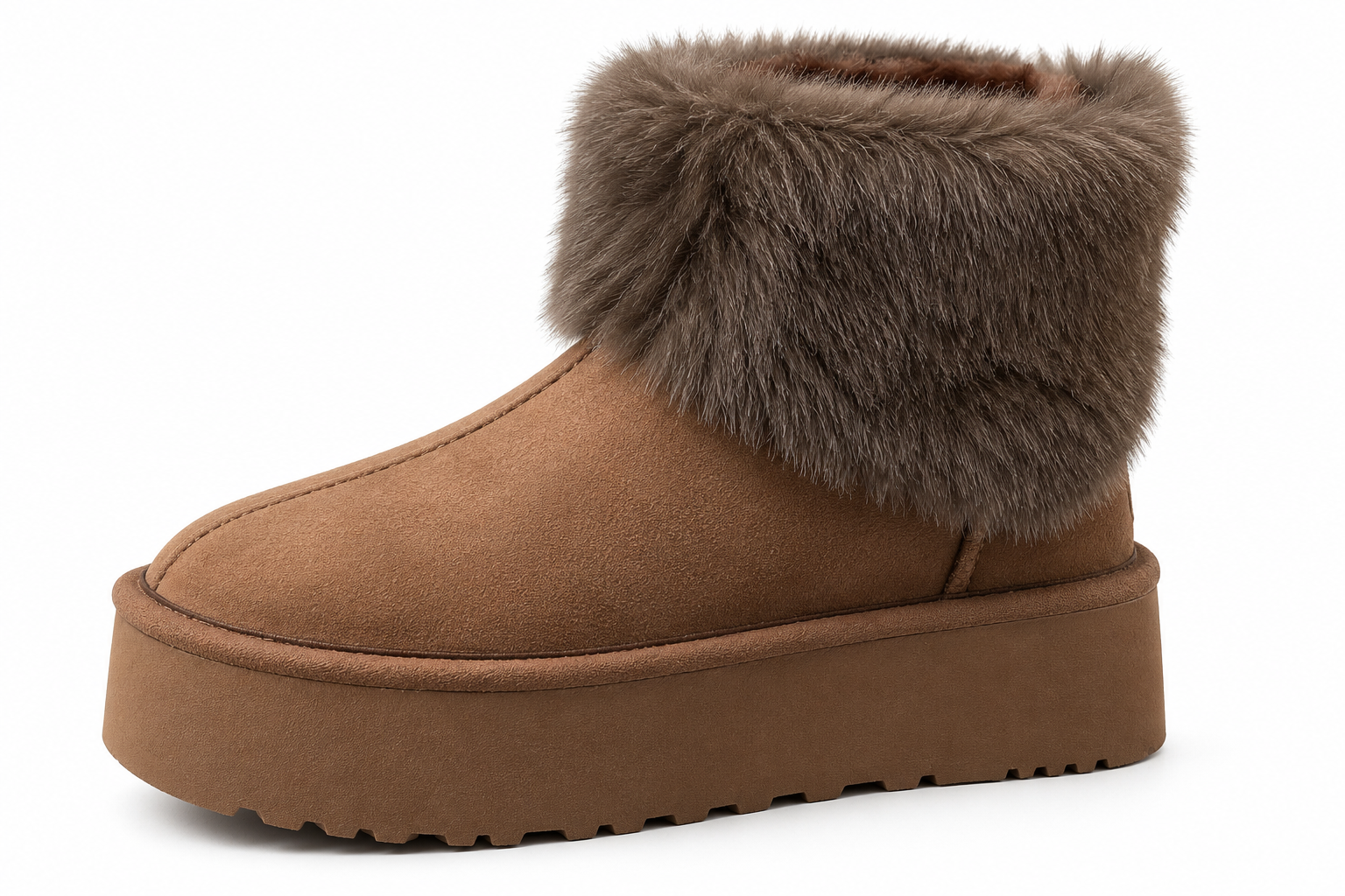 نیم بوت زنانه آگ خزدار لژدار | بوت اسکیمویی | UGG