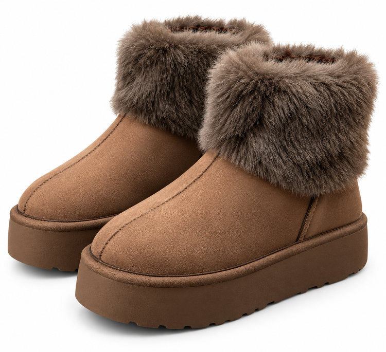 نیم بوت زنانه آگ خزدار لژدار | بوت اسکیمویی | UGG